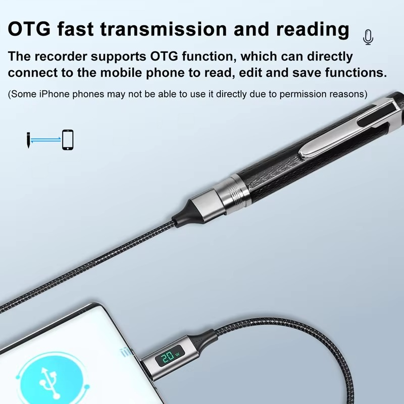 Portable Digital Voice Recorder and MP3 Player with High-Quality Audio, Multiple Storage Options