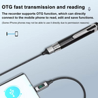 Portable Digital Voice Recorder and MP3 Player with High-Quality Audio, Multiple Storage Options