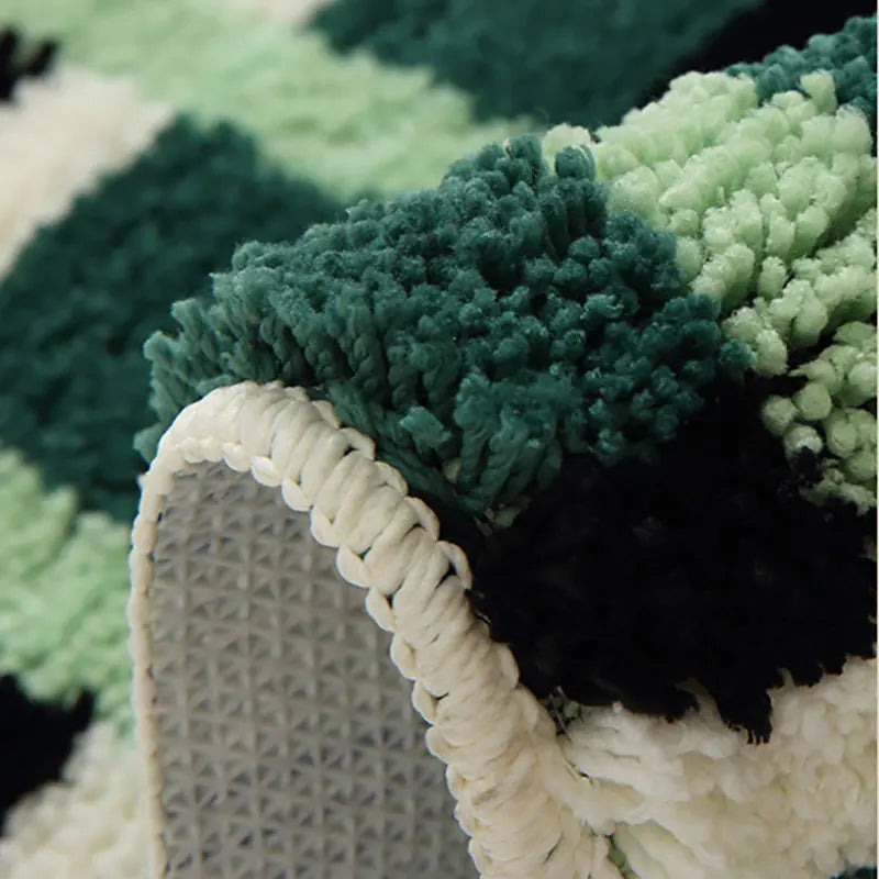 Modern Grid Tufted Bath Mat