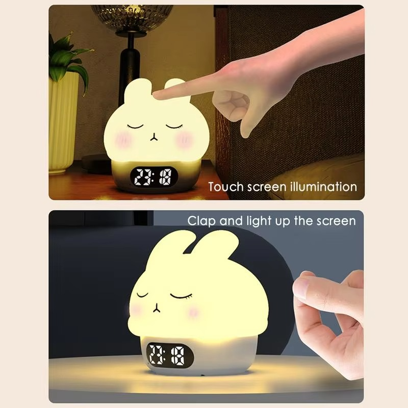 Bunny Digital Alarm Clock with Sleep Trainer and Night Light