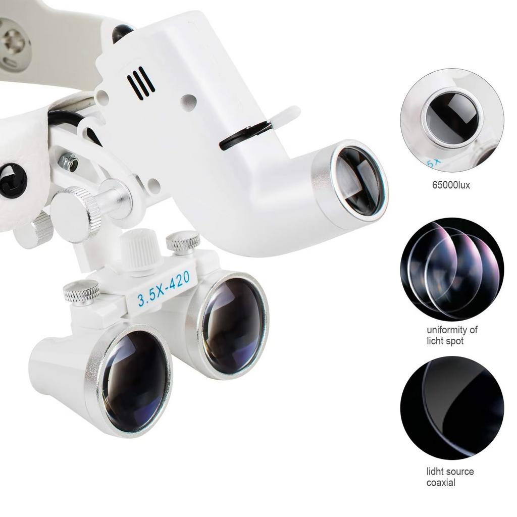 ProVision 5W LED Dental & Surgical Headlamp with 3.5X Magnifying Binocular Loupes