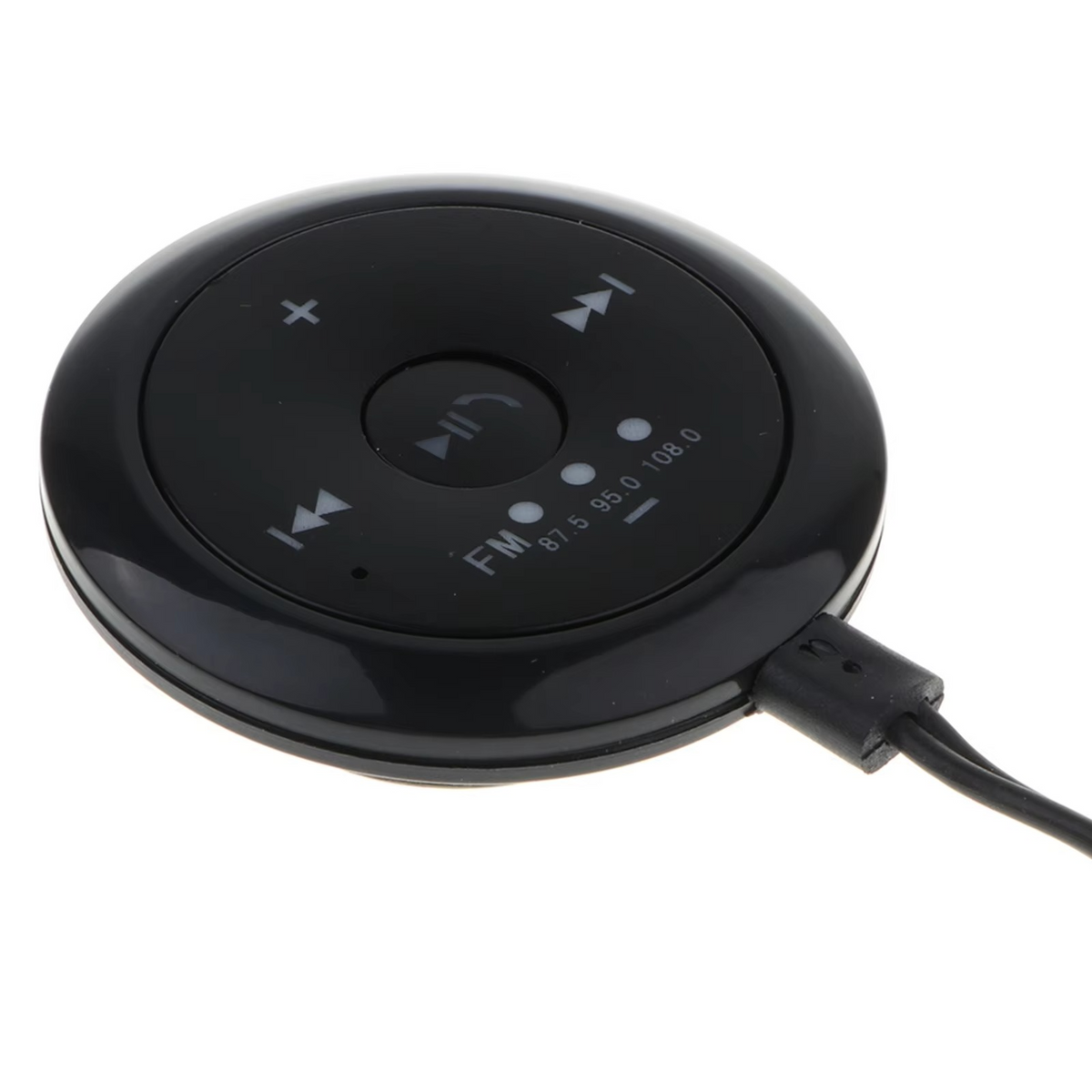 2-in-1 Bluetooth 5.0 Car Player with FM Transmitter, AUX Input, 500mAh Battery, 5V Input, Compatible with Phones and Tablets