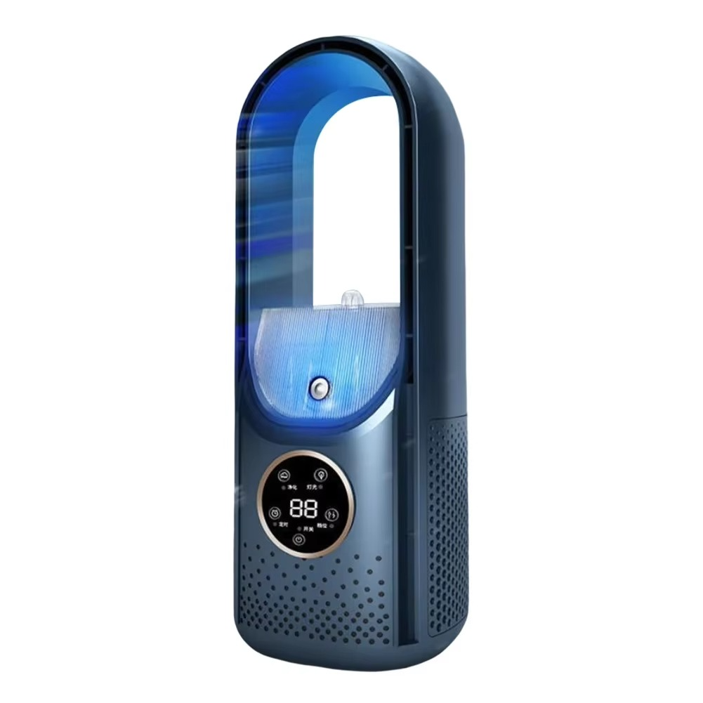 Portable USB Electric Bladeless Cooling Fan, Mini Desktop Air Conditioner