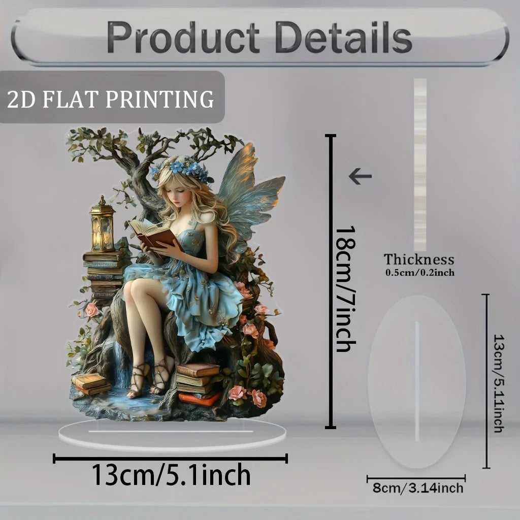 Celestia Acrylic Table Decoration Angel | Fairy Tale Stand | 18 cm | Gift & Photo Prop