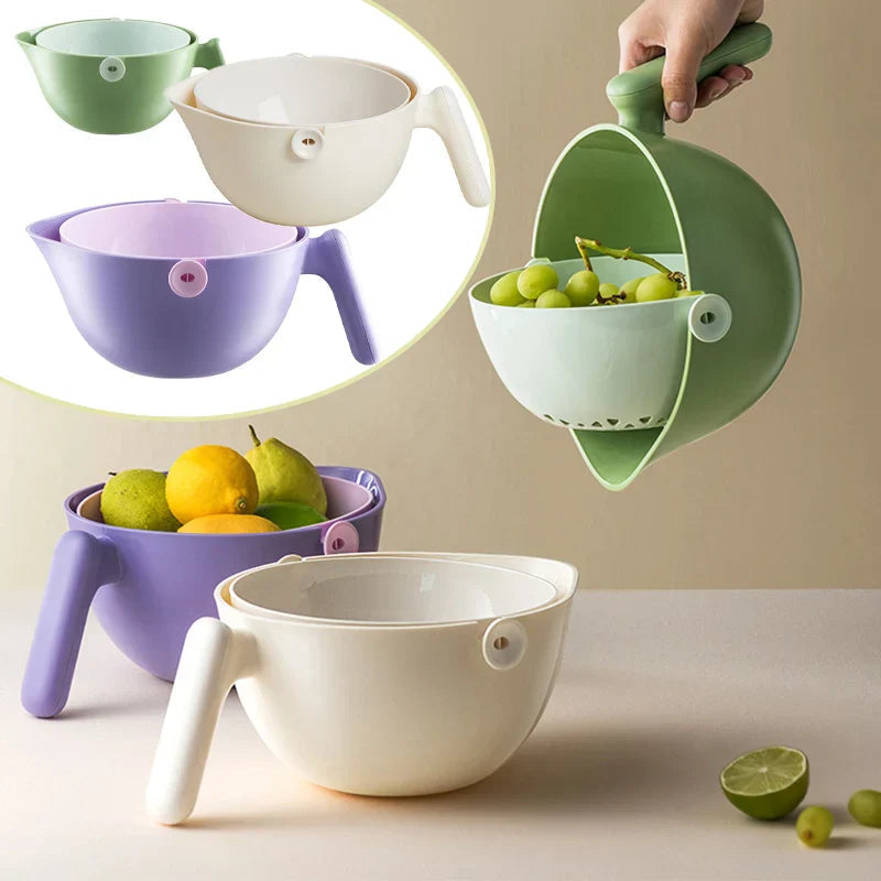 Double Layer Quick Vegetable Drainer Basket