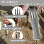Aergrow Hand-Aerator made of Plastic | Compact & Effective | 14.7 × 5 cm | For Lawns, Beds & Plant Areas