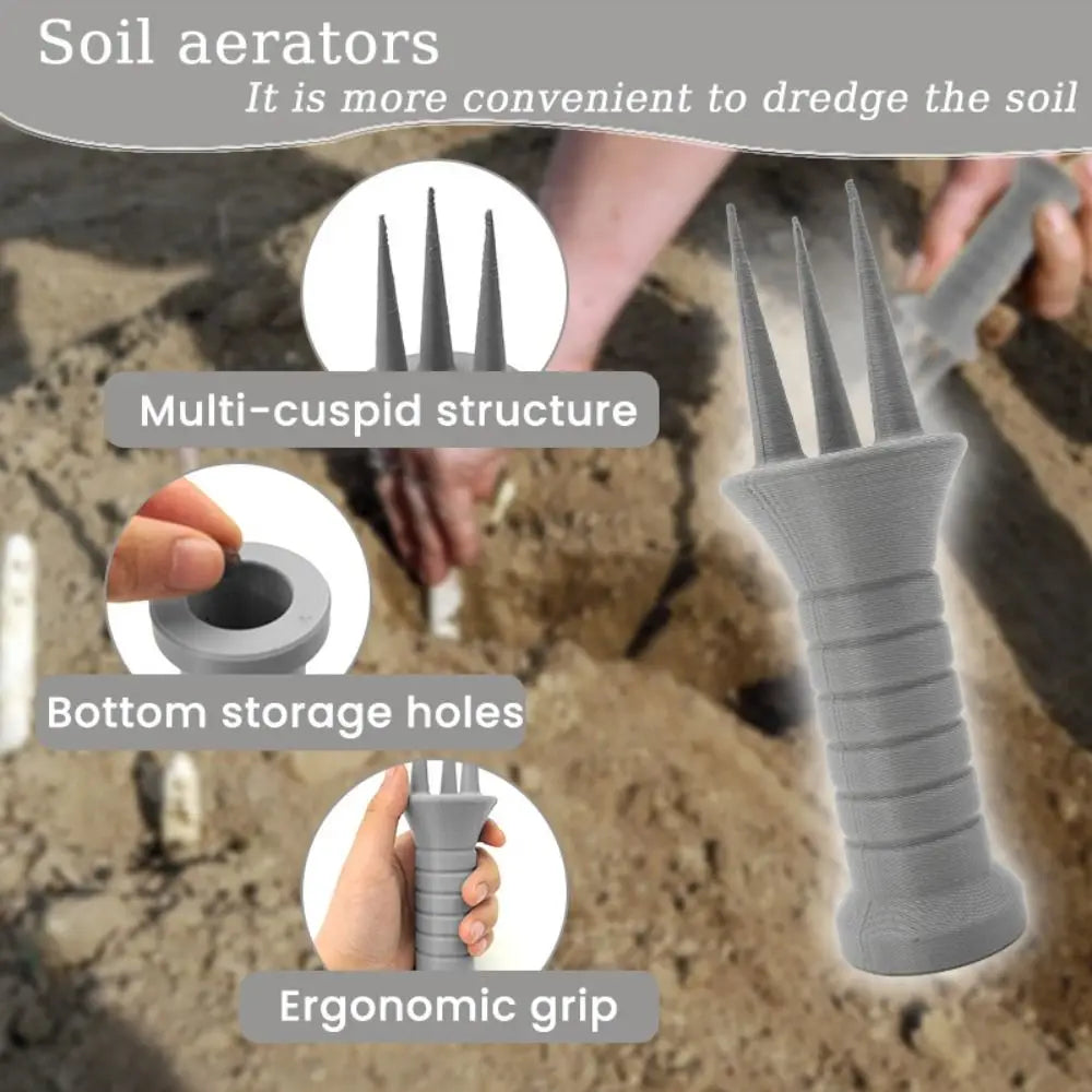 Aergrow Hand-Aerator made of Plastic | Compact & Effective | 14.7 × 5 cm | For Lawns, Beds & Plant Areas