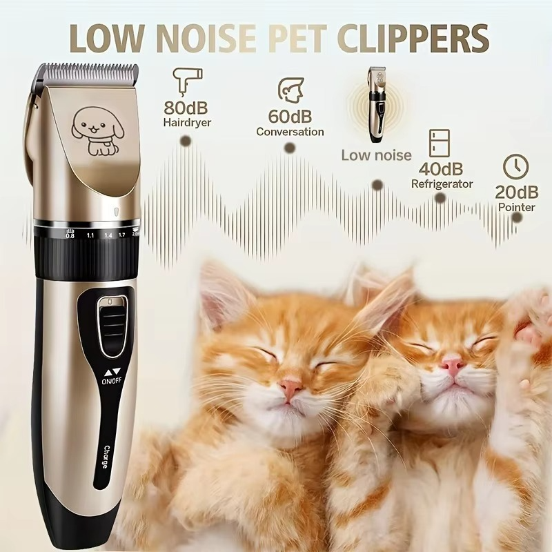 Cordless Pet Hair Trimmer Kit for Dogs and Cats – Electric Precision Grooming Clippers