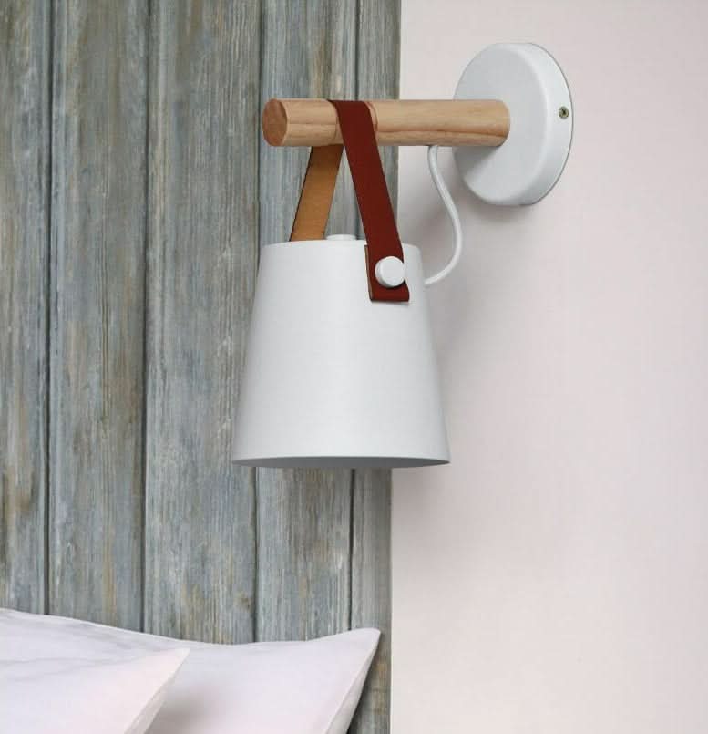 Wooden Nordic Wall Lamp – Minimalist Hanging Light Fixture