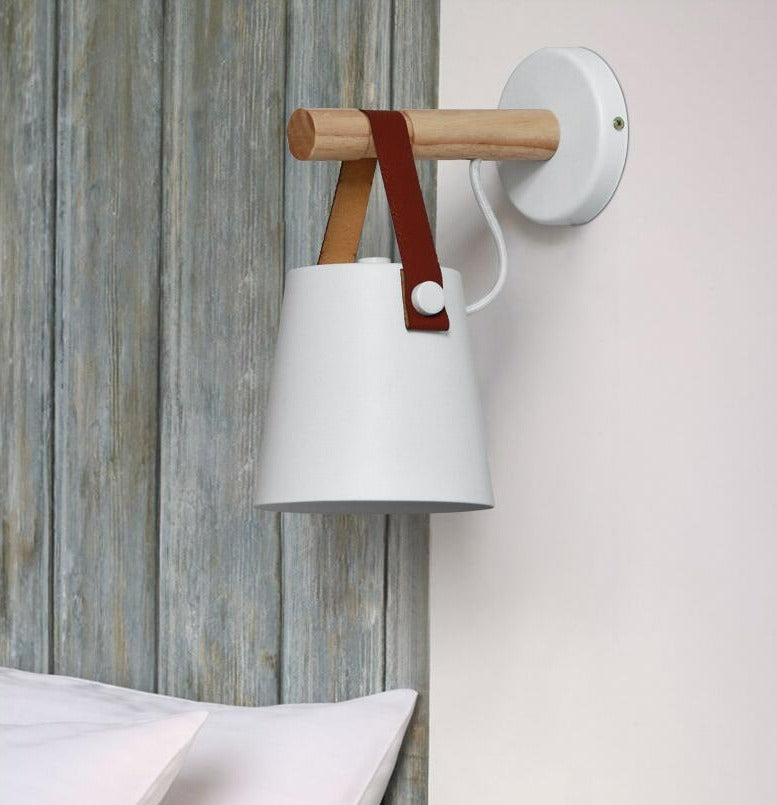 Wood Nordic Hanging Wall Lamp