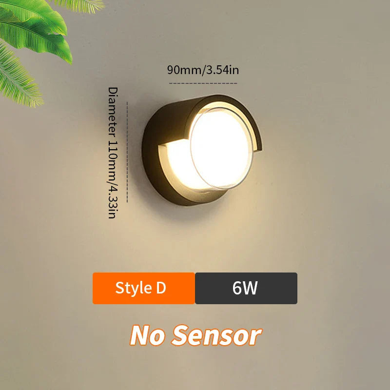 LED Wall Light LumoGuard | With Radar Motion Sensor | 6W/12W | Warm & Cold White | IP66 Waterproof