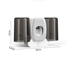 UV Toothbrush Holder PureBrush UV | Sterilization with UV Light | Automatic Toothpaste Dispenser | Wall Mounting Without Drilling