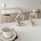 Minimalist Abstract Thinker Decor with Synthetic Resin Construction