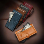 Premium Leather iPhone Flip Wallet & Stand Case