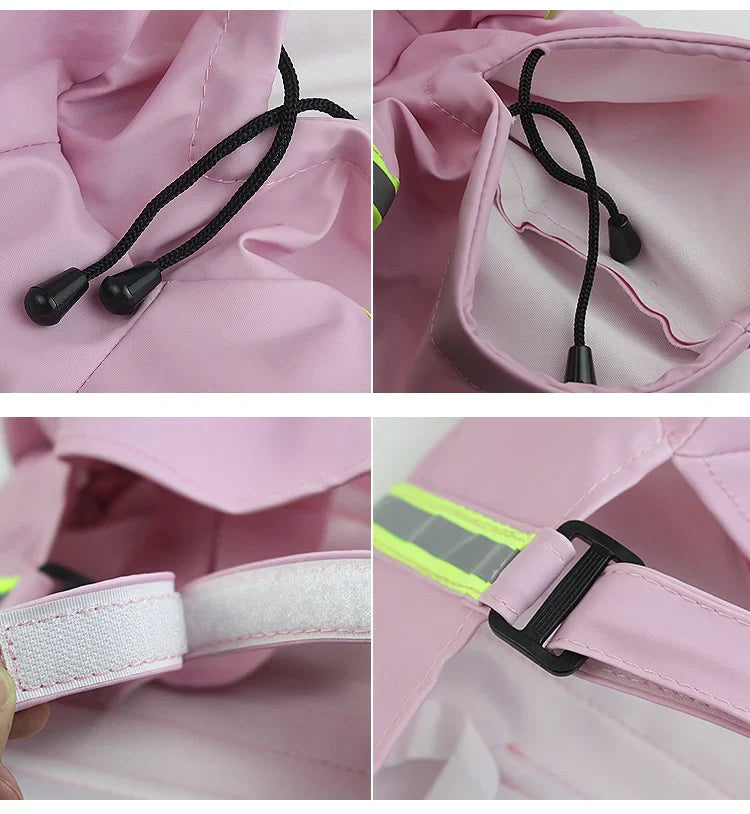 Waterproof Dog Raincoat with Hood & Reflectors