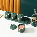 Stylish spice organizer with practical spoons