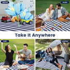 Terraloom Picnic Blanket | Waterproof & Sand Resistant | For 8 People | Foldable & Portable
