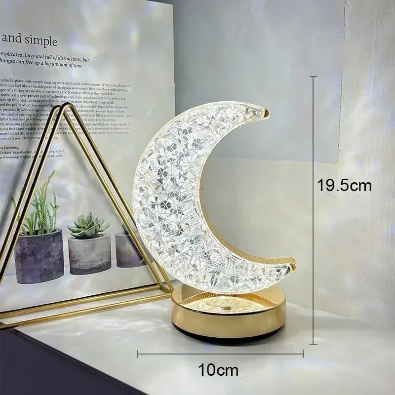 Half Moon Crystal Lamp