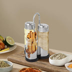 Stylish spice set with lid that combines functionality with class