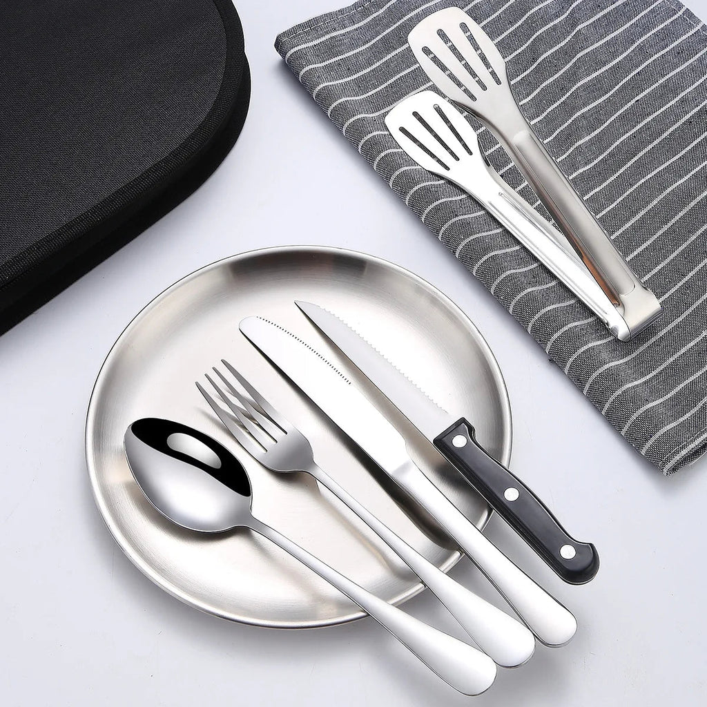 Camping Cutlery Set Silviora Gear | 10/20-piece | Stainless Steel | For Outdoor, Picnic & Travel