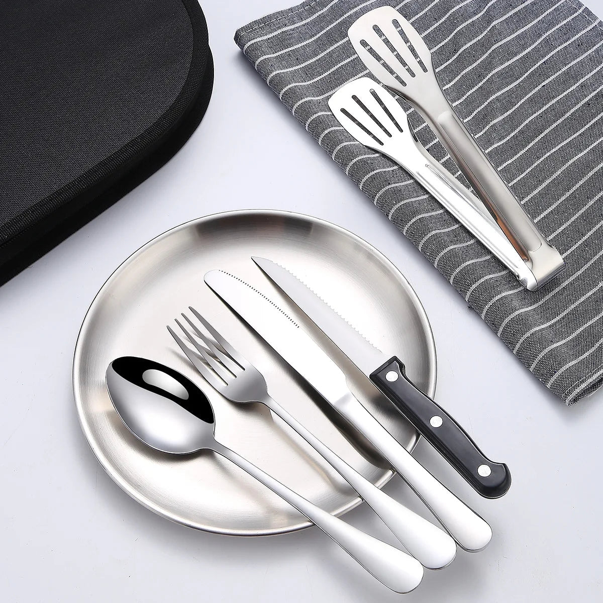 Camping Cutlery Set Silviora Gear | 10/20-piece | Stainless Steel | For Outdoor, Picnic & Travel