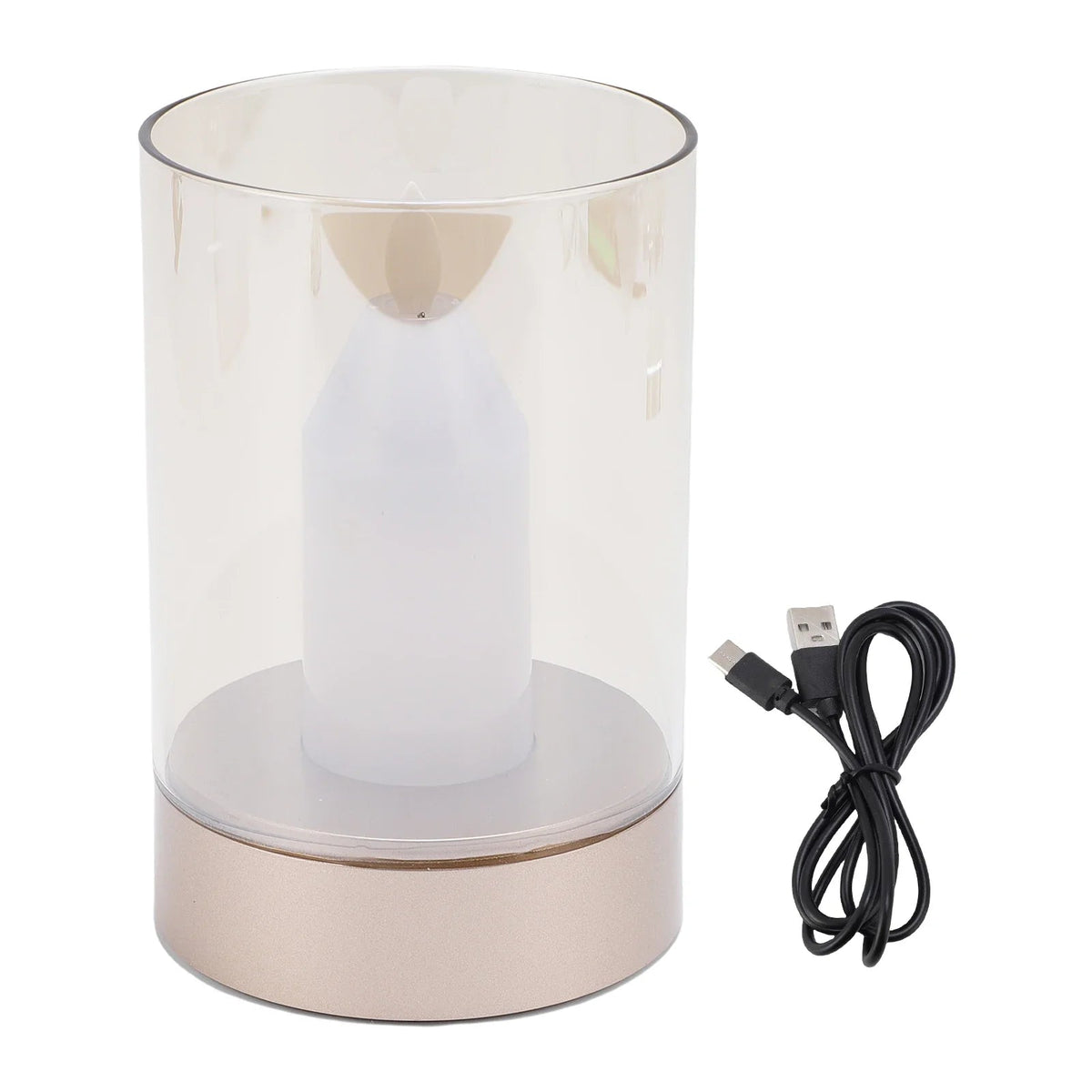 AuraFlame LED Candle | Gesture Control & Stepless Dimmable | USB Rechargeable | Warm Light 2400K | 8.5 × 8.5 × 13 cm