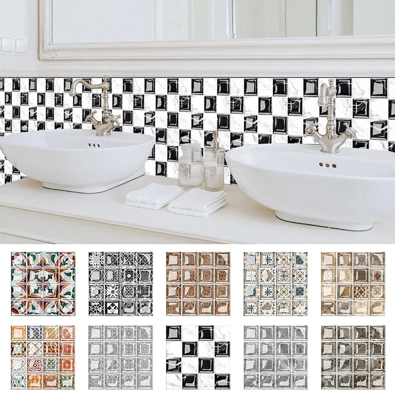 DecoMosaic 3D Mosaic Wall Tile Stickers