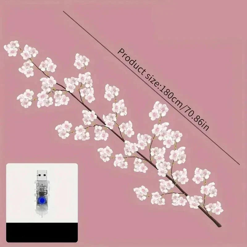 PetalGlow - Enchanting Sakura LED Light Garland