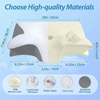Memory Foam Cervical Pillow | Ergonomic 2-in-1 Design for Neck Pain Relief & Comfortable Sleep