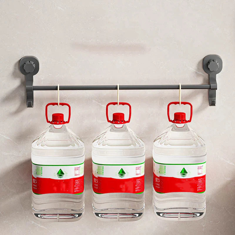 MagnaGrip Power Suction Cup Towel Holder – Black self-adhesive towel holder without drilling