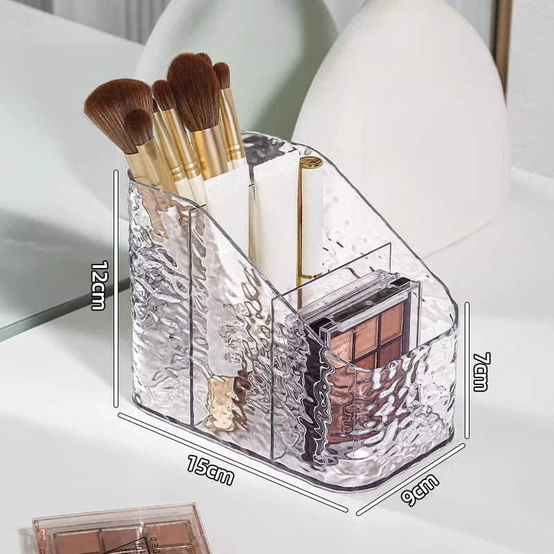 Make-up Organizer Box ClaryLux | Water Wave Design | Large Capacity | Open Trapezoidal Shape