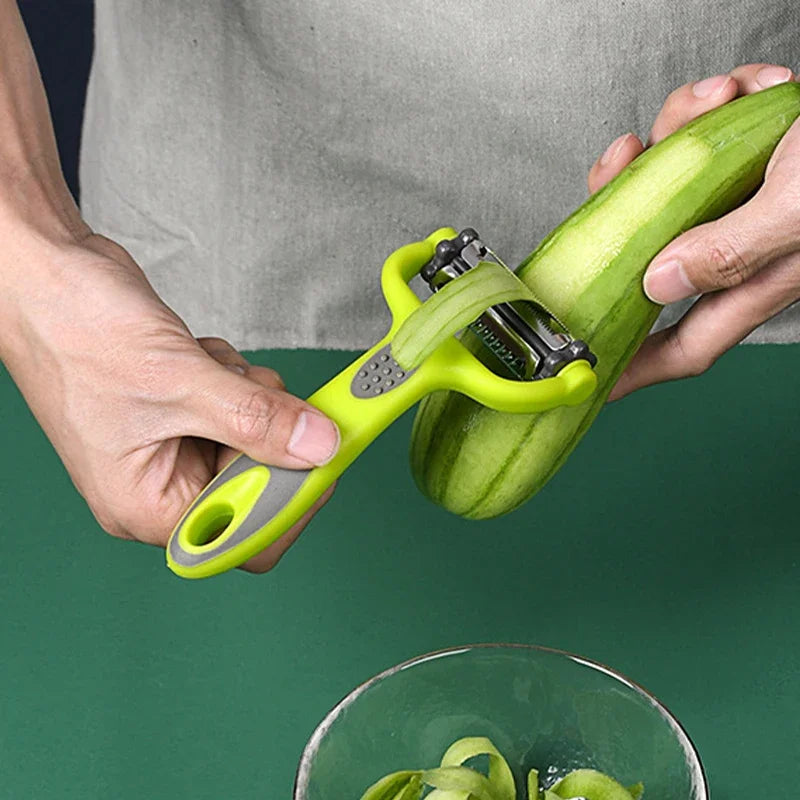 Prepivo 3-in-1 Peeler | Stainless Steel Blade | Compact & Hygienic | Ergonomic Handle