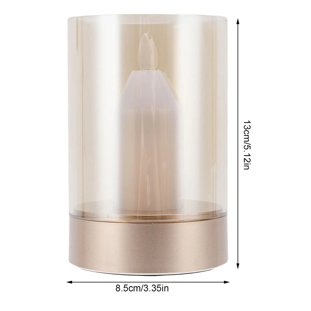 AuraFlame LED Candle | Gesture Control & Stepless Dimmable | USB Rechargeable | Warm Light 2400K | 8.5 × 8.5 × 13 cm