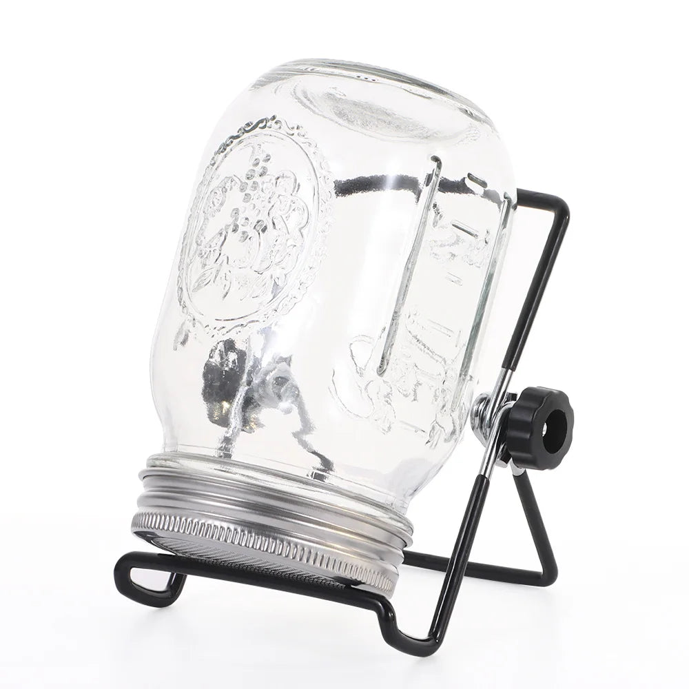 VitaKeim Sprouting Jar Set | Stainless Steel Strainer Lid | For Fresh Sprouts at Home | 16oz & 32oz