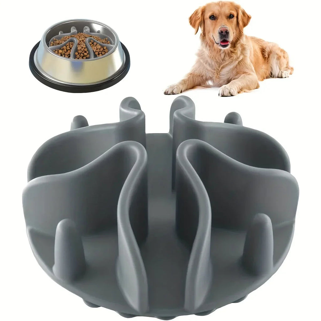 Mindrauf Slow-Feeding Insert for Dog Bowls | Promotes healthy digestion & mental stimulation | Made of soft silicone | Suitable for all sizes