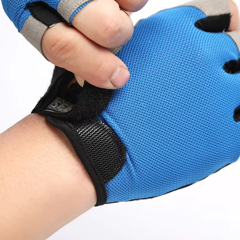 Breathable Anti Slip Shock Absorbing Half Finger Cycling Gloves
