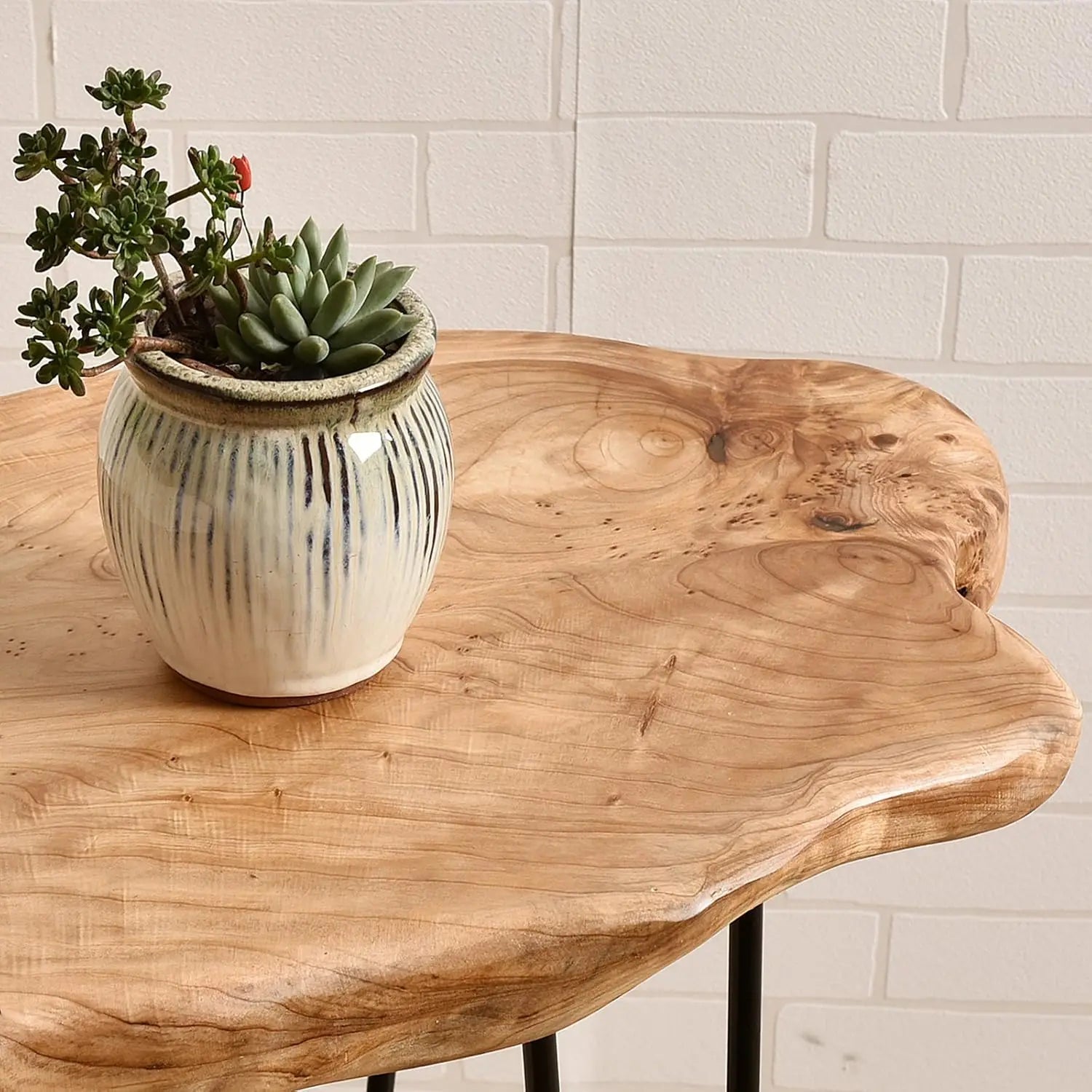 Natural Wooden Side Table