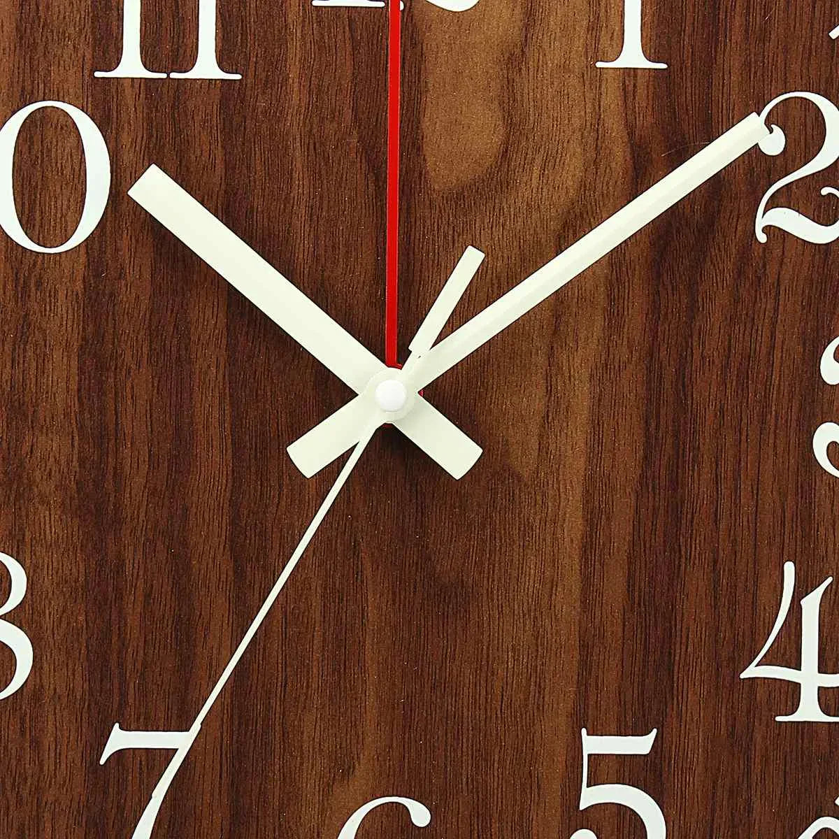 GlowClock – Luxe Wooden Wall Clock with Night Light