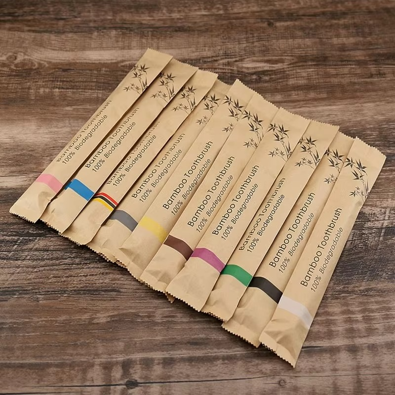 Eco-Friendly Bamboo Toothbrush Set – 10 Pack Soft Bristle Brushes for Adults