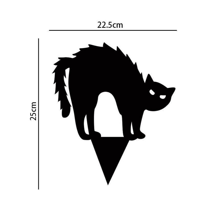 3Pcs Black Cat Garden Ornaments