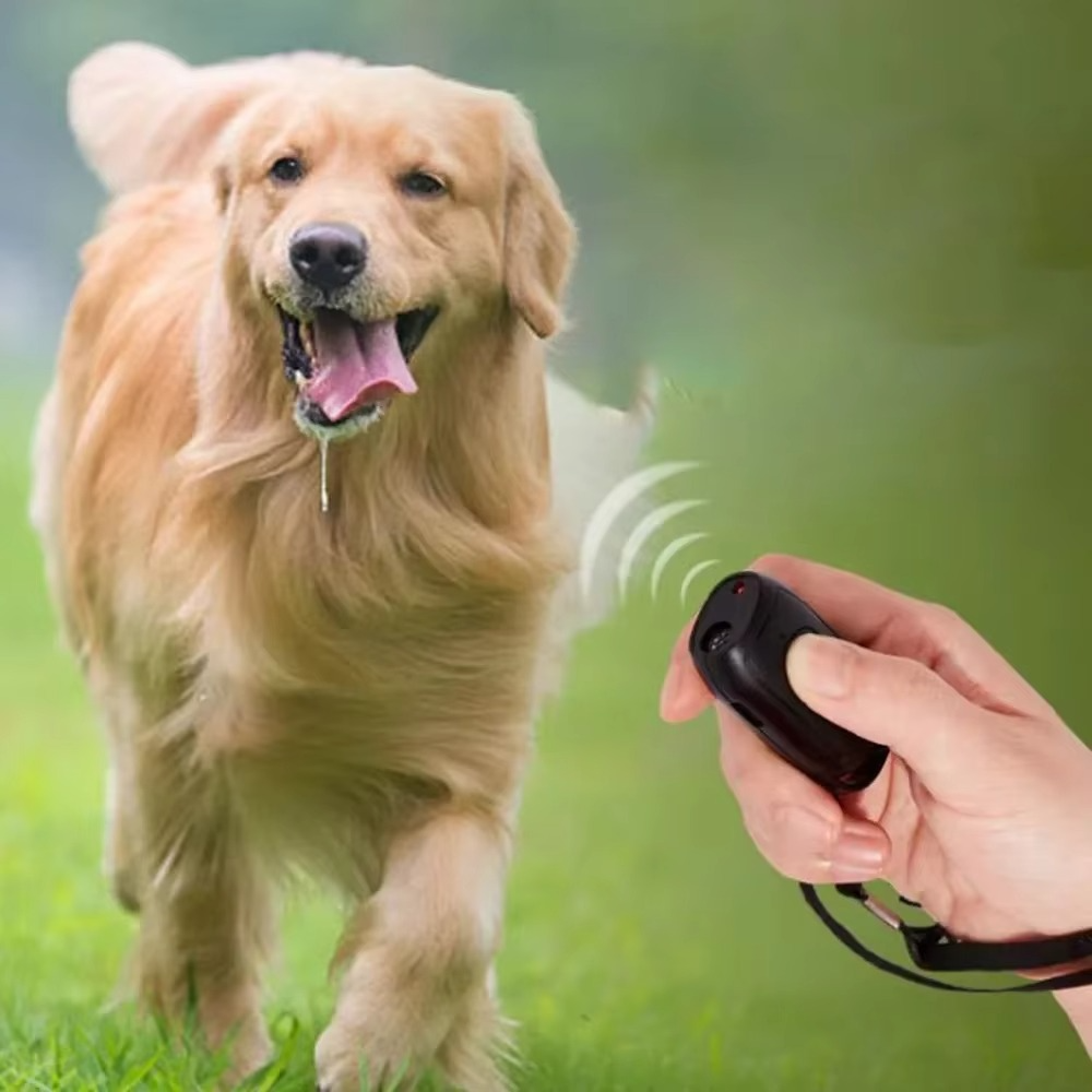 Ultrasonic Mini Dog Repeller and Anti-Barking Training Device with LED Light