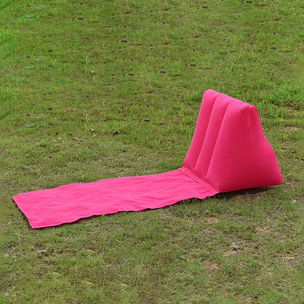 AirNiva Inflatable Beach Mat | With Backrest | Foldable & Comfortable | For Travel & Camping