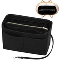TaschenLuxe Organizer Inlay | Felt insert with zipper | 15 compartments & key strap | For handbags & shoppers