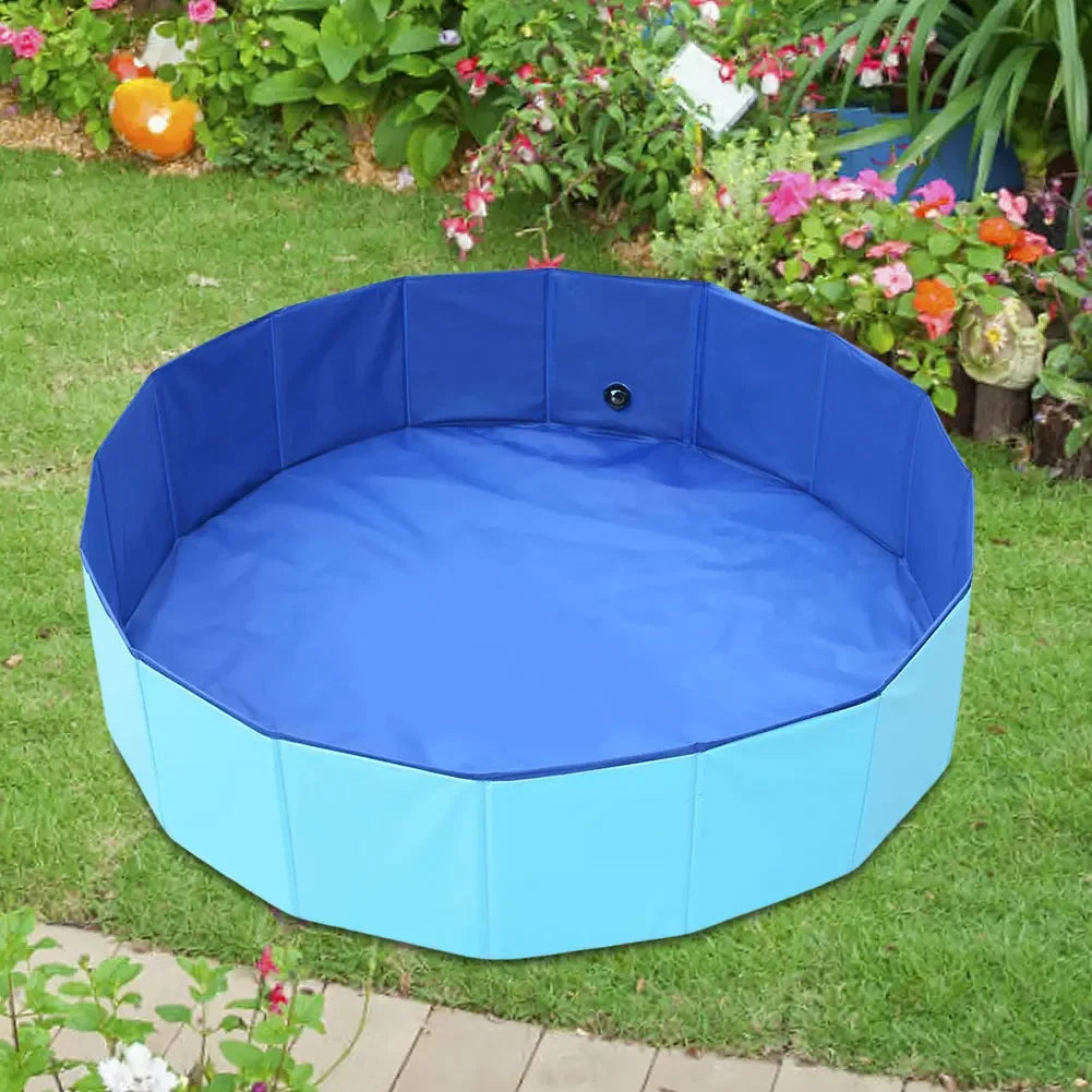 Foldable PVC Dog Pool with Drainage Valve