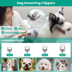 5-in-1 Dog Grooming Vacuum Kit – Low Noise Pet Hair Remover with Deshedding Tools & Dust Cup