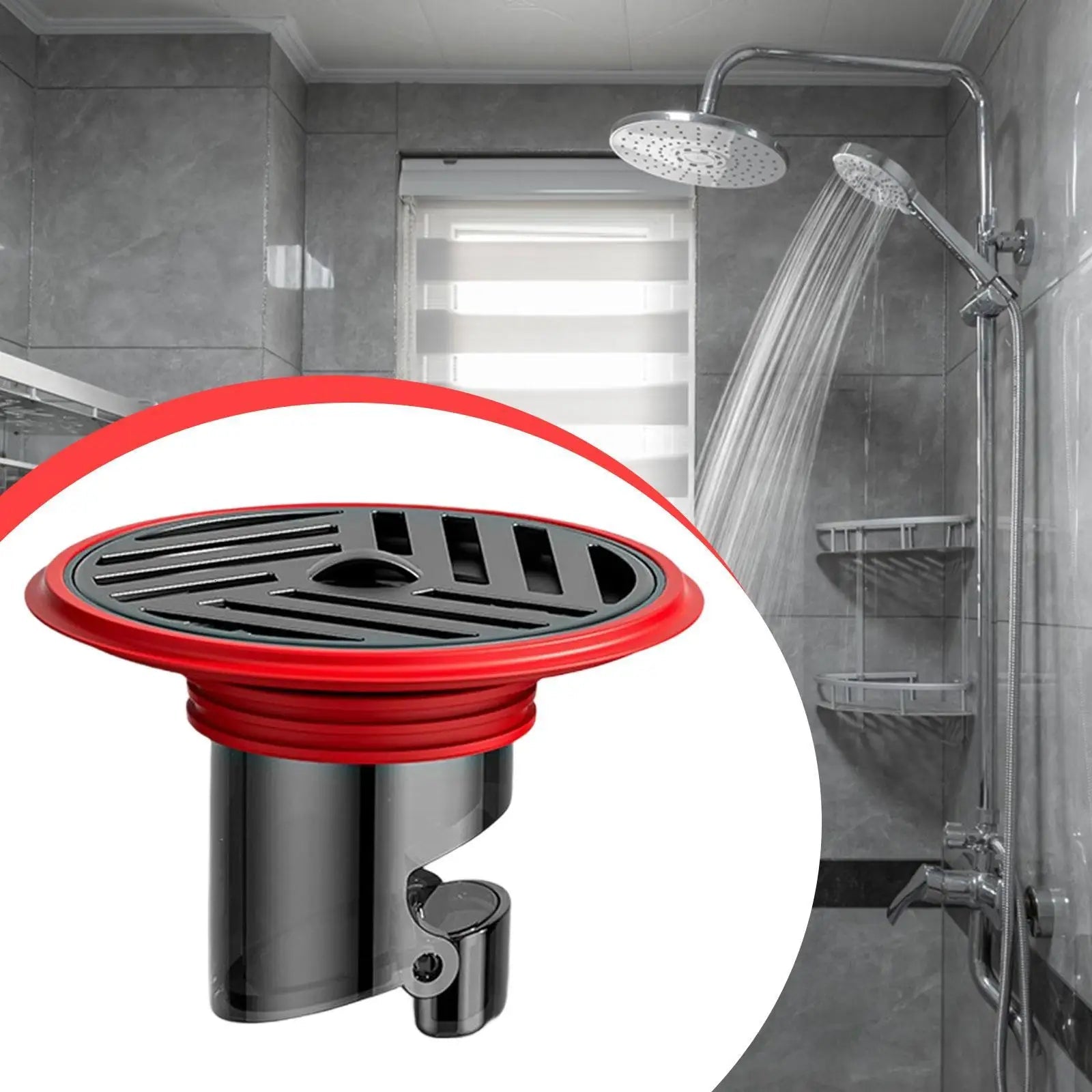 AquaShield Compact Floor Drain – Stainless Steel & Silicone Backflow Protection for Bathroom, Shower & Kitchen