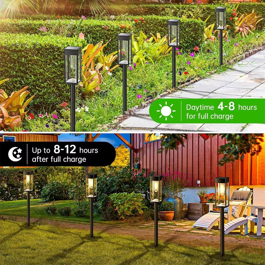 Solar Glow Garden Path Lights – 2 Piece Set