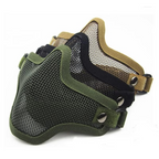 Camouflage Tactical Airsoft Steel Mesh Half Face Mask