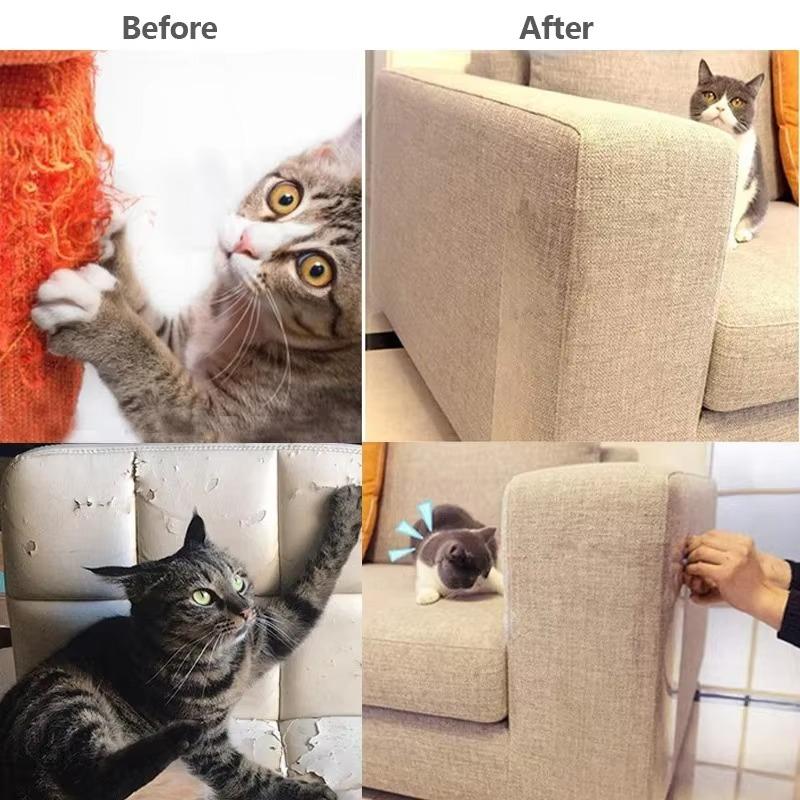Self-Adhesive Cat Scratch Shield for Furniture - 6.5ft/9.8ft