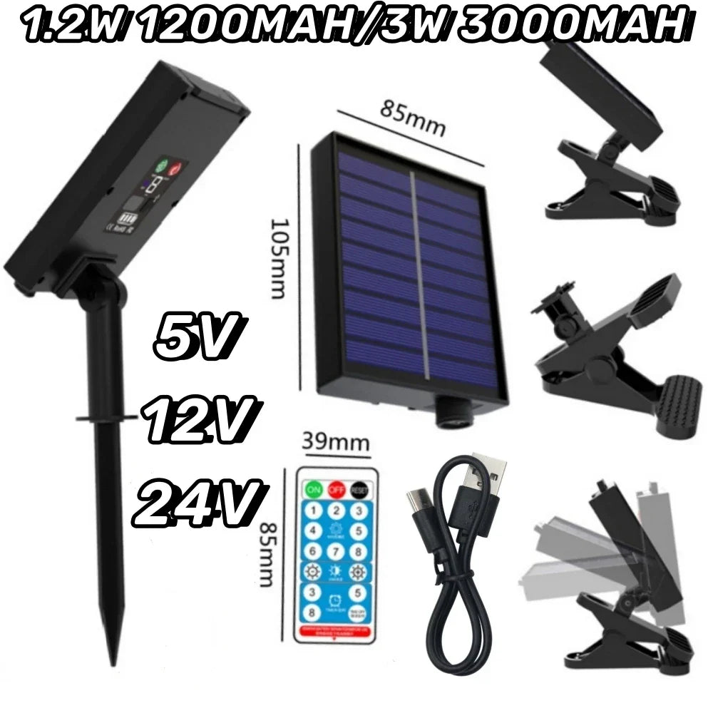 Solar control box LumiBox SolarControl | With remote control & 8 lighting modes | For LED string lights | Indoor & outdoor use